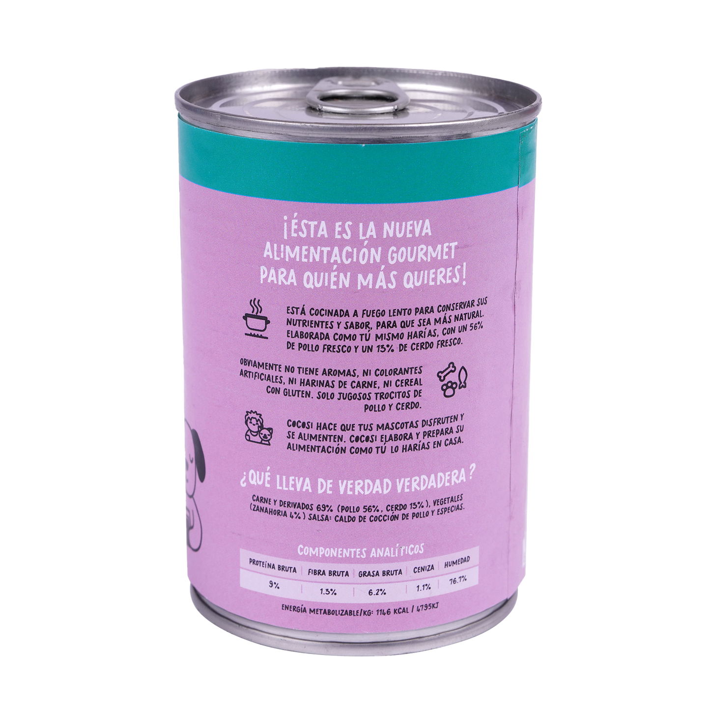 Lata albóndigas para perros sabor pollo