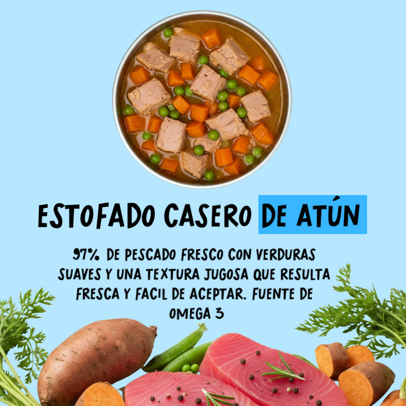 Estofado casero carne 100% fresca de atún