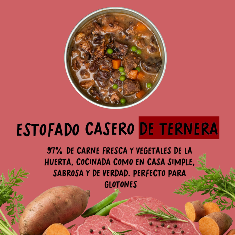 Estofado casero carne 100% fresca de ternera