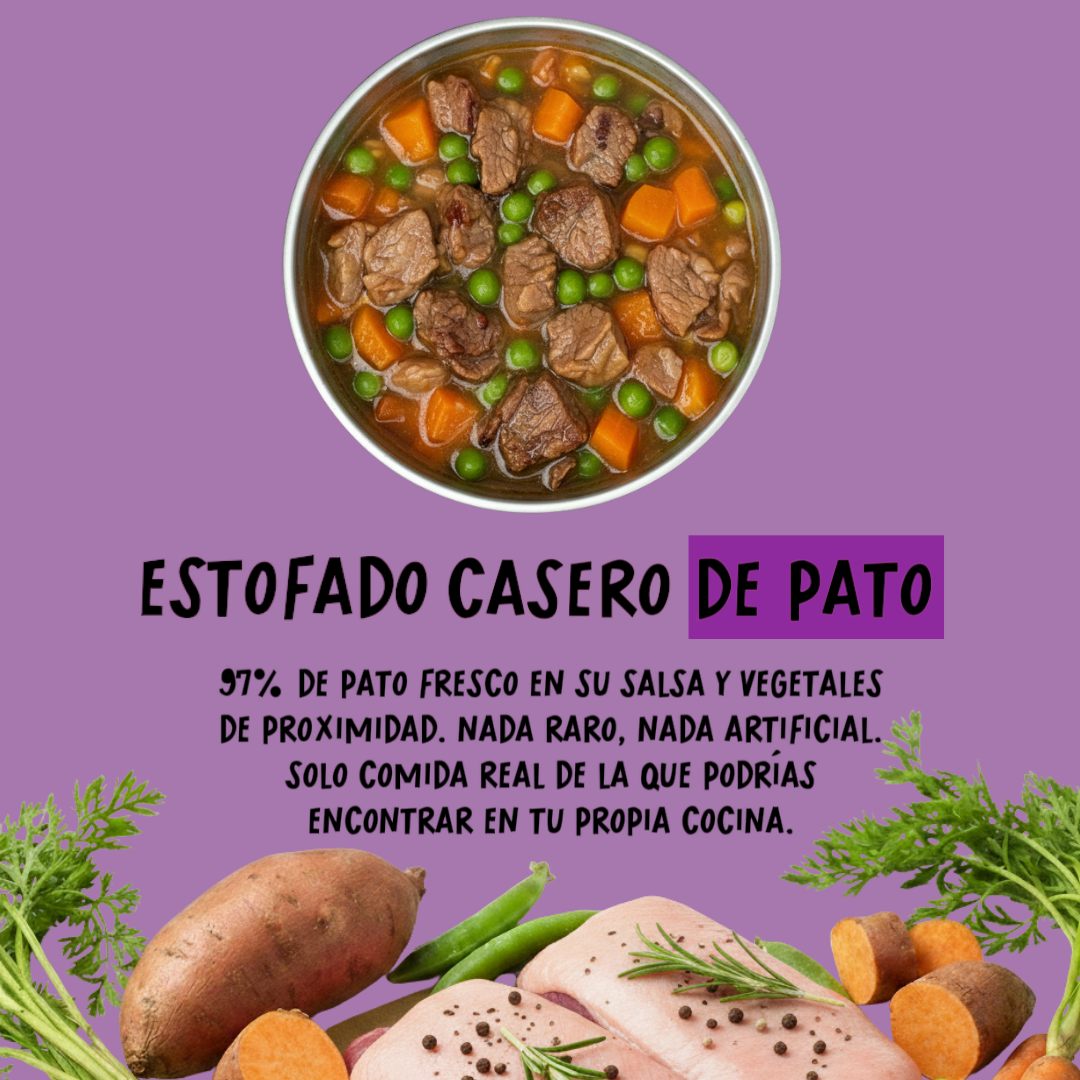 Estofado casero carne 100% fresca de pato