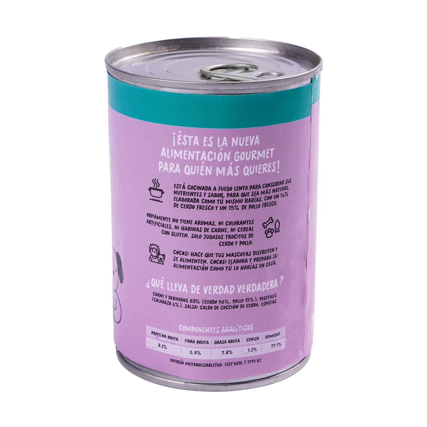 Lata albóndigas para perros sabor cerdo