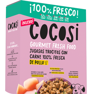 TROCITOS CON<br>CARNE DE POLLO