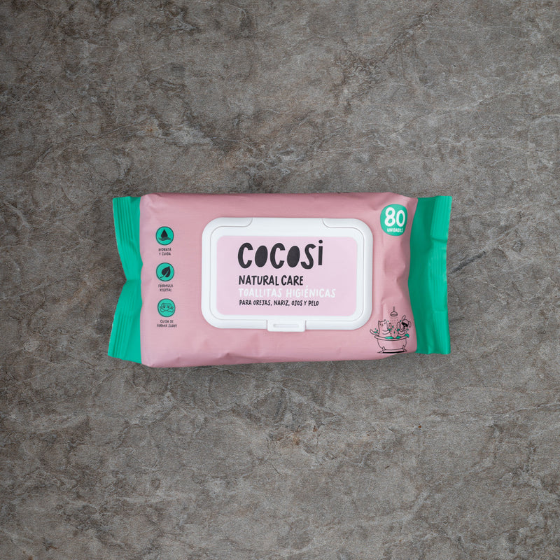 Toallitas higiénicas para perro y gato (80 uds)