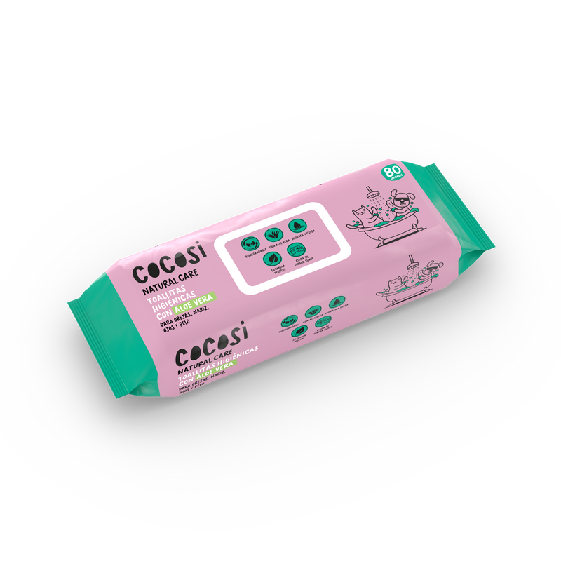 Toallitas biodegradable aloe vera 80 uds