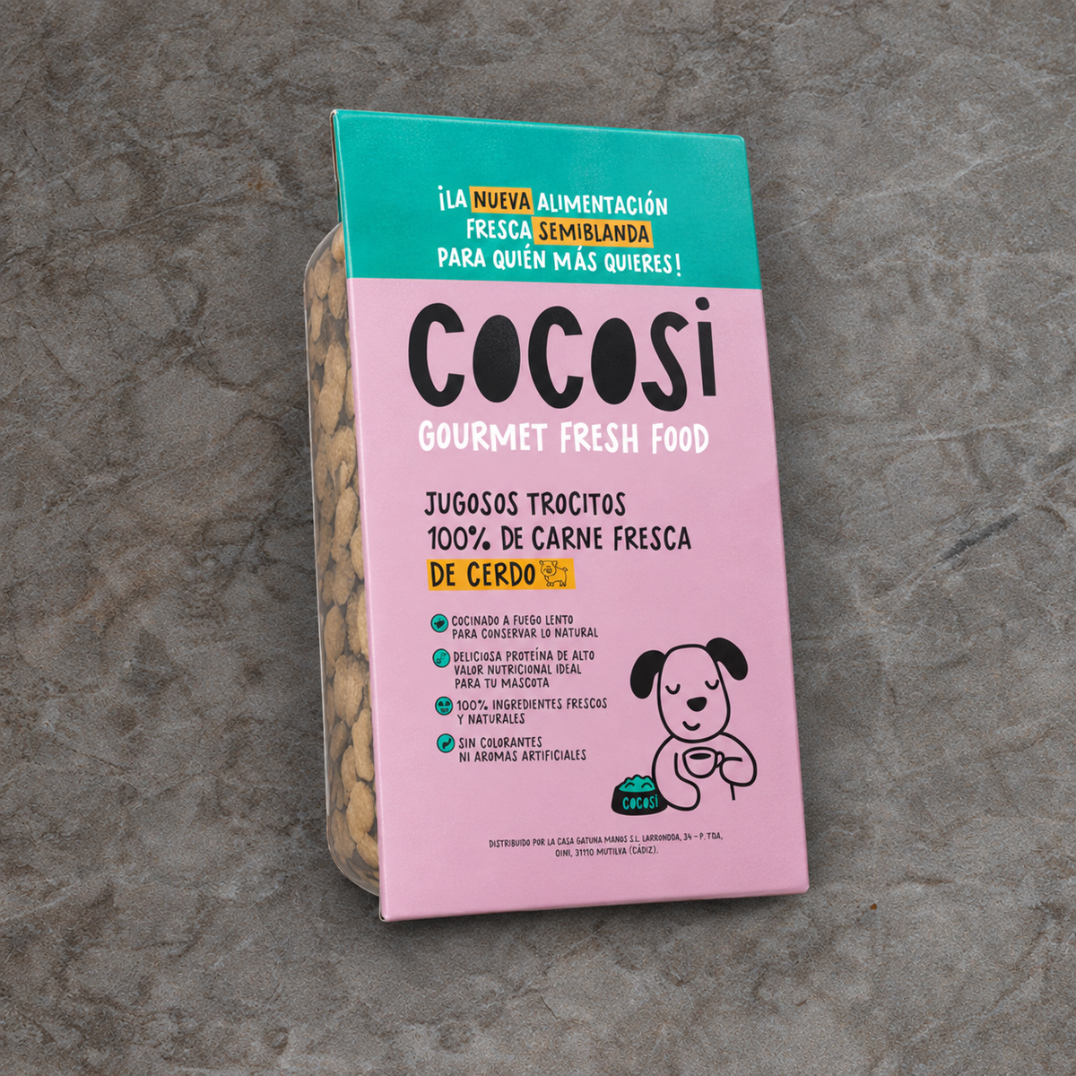 Comida fresca natural para perro sabor cerdo (pack 8 tarrinas)