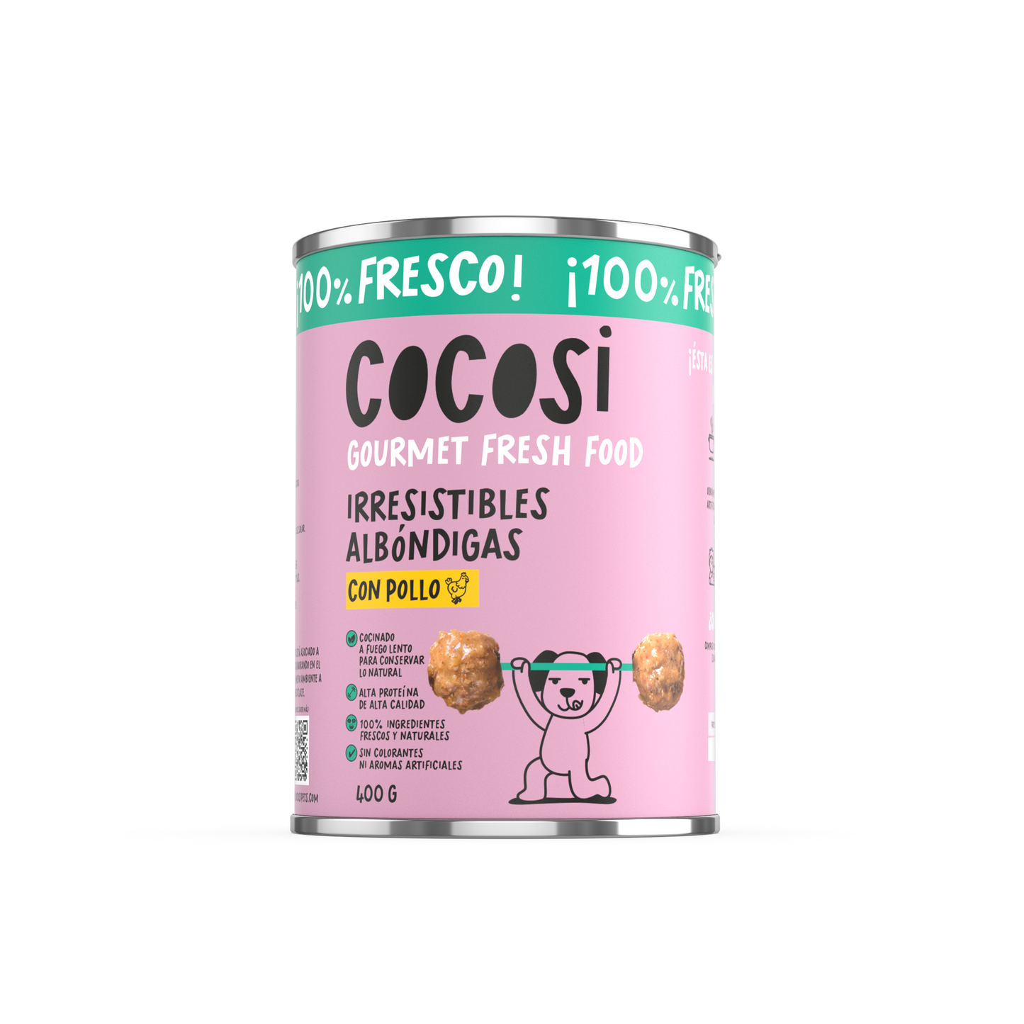 Lata albóndigas para perros sabor pollo
